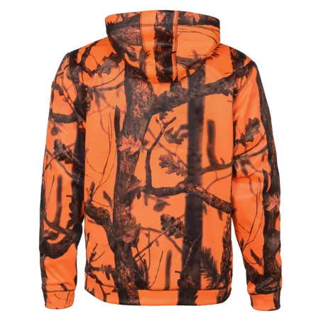 Sweatshirt à capuche polyester micro polaire poche ventrale zippée Sweatshirt à capuche polyester micro polaire poche ventrale zippée