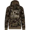 Sweat capuche camo Woodland 80% coton 280g poche ventrale