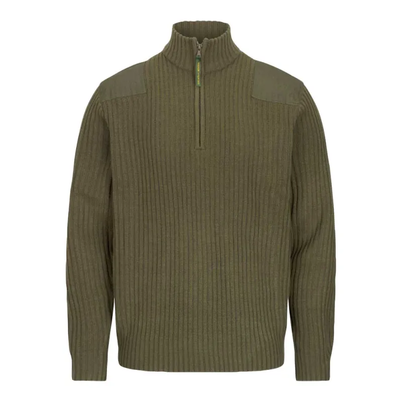 Pull zippé Walker and Hawkes Gardham Vert