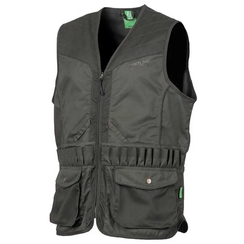 Gilet Treeland marron déperlant 20 cartouchières Gilet Treeland marron déperlant 20 cartouchières