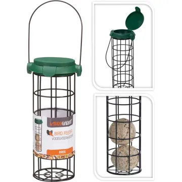 Crochet S Inclus Lot De 4 Mangeoires à Boules De Graisse Pour Oiseaux Extérieur - Avec Crochets Mangeoires Oiseaux Métal