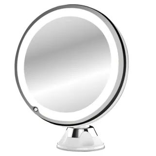 Miroir lumineux grossissant x7 orientable 360° fixation ventouse