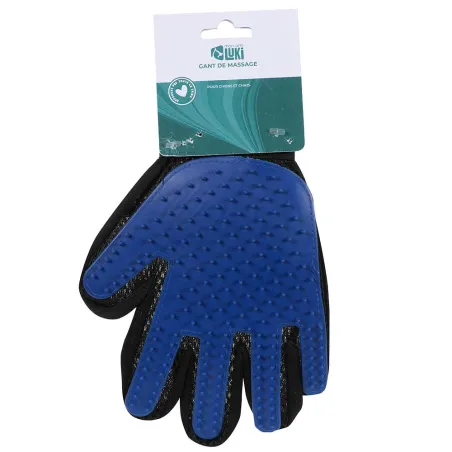 Gant de toilettage 22x18cm coloris aléatoire