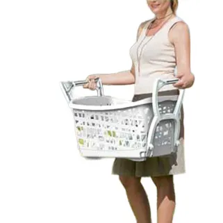 Panier à linge sur pieds - Corbeille textile rangement linge