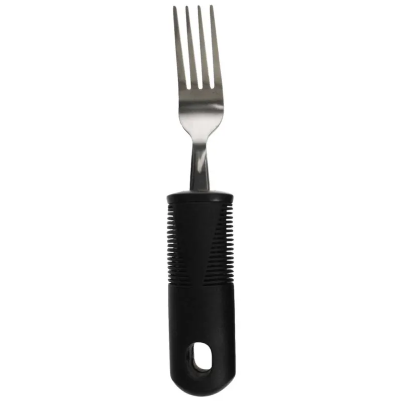 Couverts ergonomiques senior manche épais plastique - Set 4 pièces
