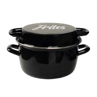 Friteuse couvercle émail+ panier Ø26cm- Compatible tous système de cuisson