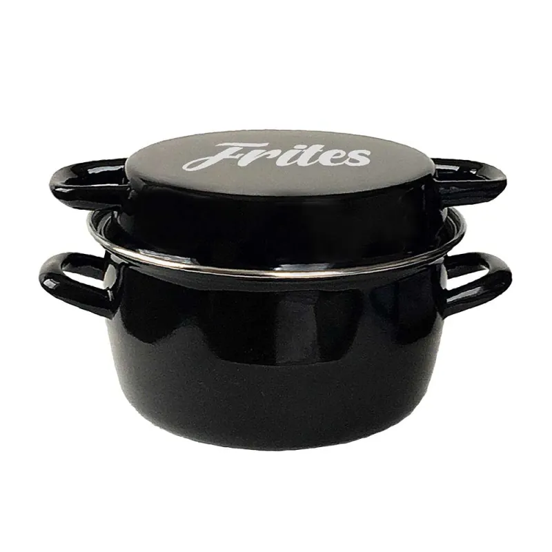 Friteuse couvercle émail+ panier Ø26cm- Compatible tous système de cuisson