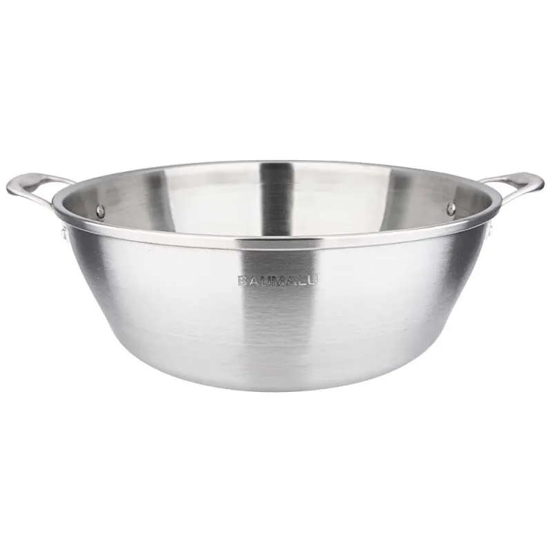 Bassine Acier Inoxydable Ø38cm Confitures Tous Feux Parois Évasées
