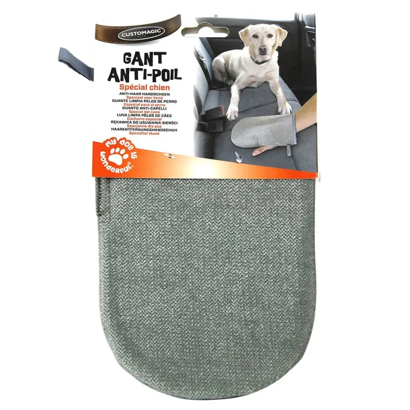 Gant anti-poil antistatique pour enlever poils d'animaux