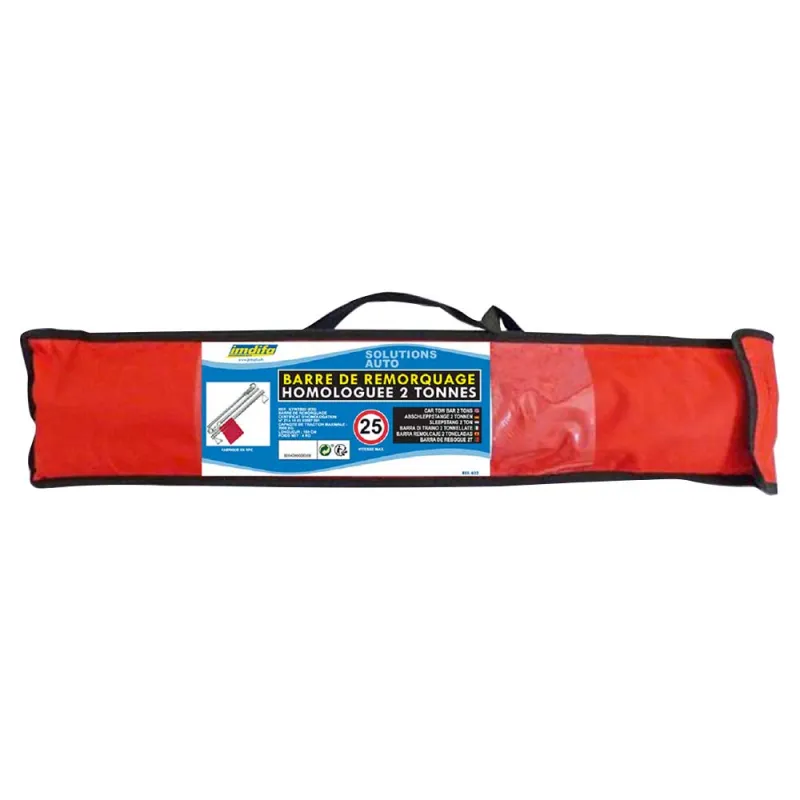 Barre de remorquage 2 tonnes 1,80m format divisé 3 parties