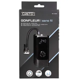 Gonfleur électrique sans fil 10 bar 20L/min USB auto moto vélo