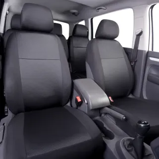 Housses monospace Catania noir 5 places avec appui-têtes