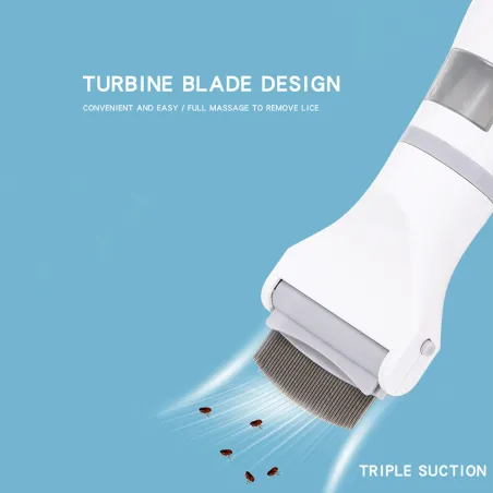 Peigne électrique anti-poux autonomie 4-6h LED 3 niveaux silencieux Peigne électrique anti-poux autonomie 4-6h LED 3 niveaux silencieux