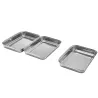 Ensemble pour paner inox 430 - 20,5x15,5x3cm empilable Ensemble pour paner inox 430 - 20,5x15,5x3cm empilable