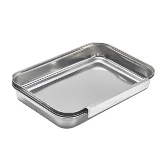 Ensemble pour paner inox 430 - 20,5x15,5x3cm empilable