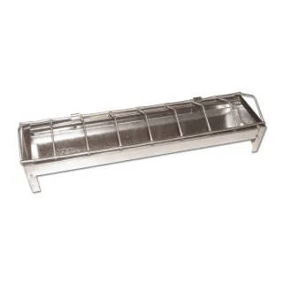 Mangeoire linéaire poussins métal galvanisé à trous 30 cm