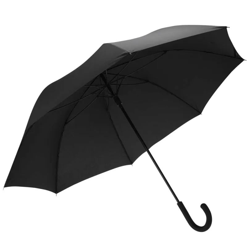 Parapluie noir 67,5cm tige métal poignée plastique
