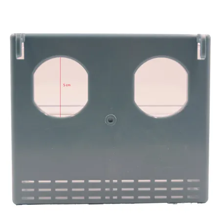 Mangeoire de cage 2 compartiments fixation grillage Mangeoire de cage 2 compartiments fixation grillage