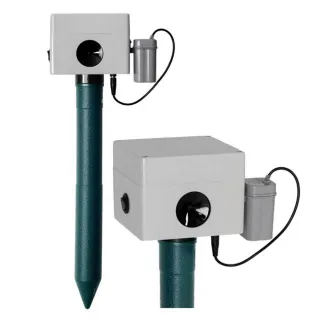 Répulsif électronique M8 ultrasons 1000m² taupes rongeurs étanche