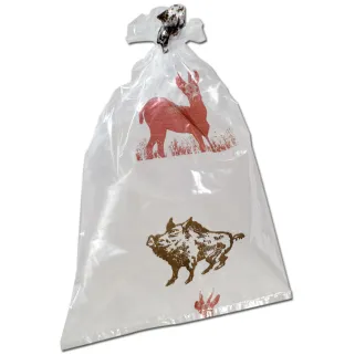 Lot de 250 sacs de transport venaison motif sanglier/chevreuil 50x90cm
