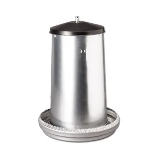 Lot de 10 Mangeoires volaille à trémie métal 5kg