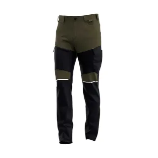 Pack 2 Pantalons Travail Oak Kaki/Noir Extensible 4 Sens 
