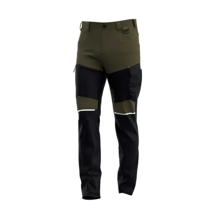 Pack 2 Pantalons Travail Oak Kaki/Noir Extensible 4 Sens 