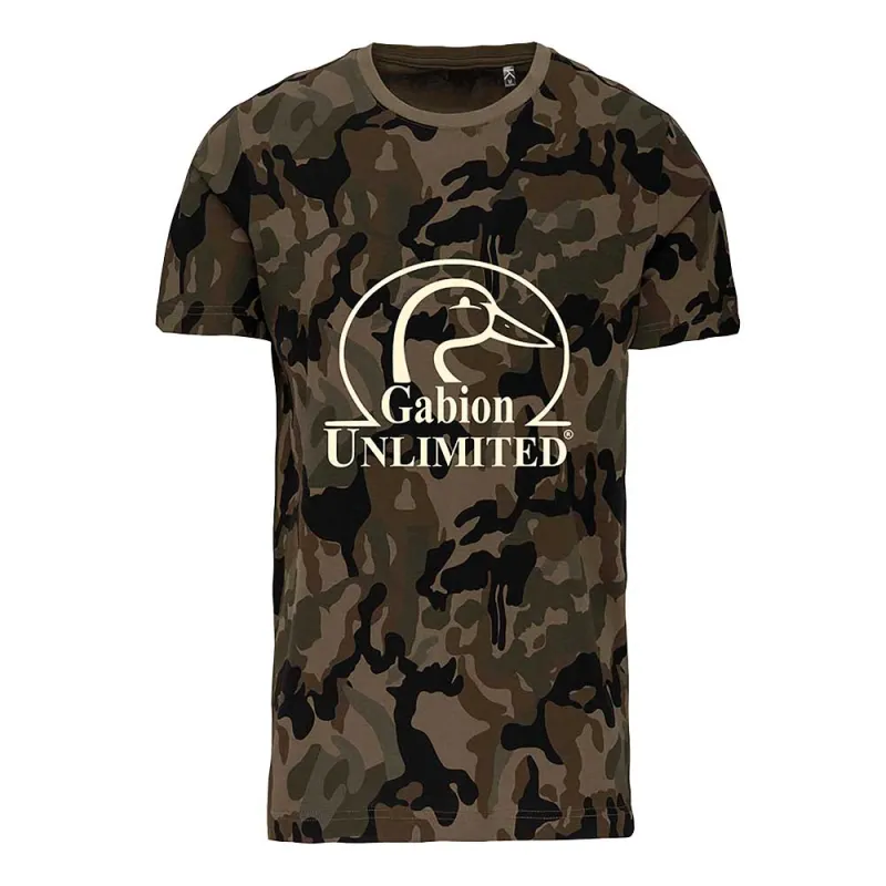 T-shirt camo Woodland 100% coton 145g coupe droite T-shirt camo Woodland 100% coton 145g coupe droite