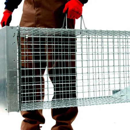 Cage-piège Strong anti-nuisibles trappe glissière 3 poignées Cage-piège Strong anti-nuisibles trappe glissière 3 poignées