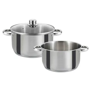 Faitout Marmite Couvercle Ø24cm Acier Inox Tous Feux