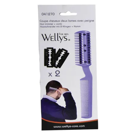 Coupe-cheveux peigne 2 lames rasoir coiffure homme femme