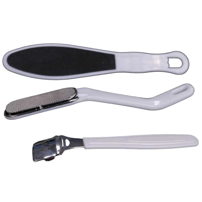 Set pédicure 3 pièces - Kit manucure complet soins pieds Set pédicure 3 pièces - Kit manucure complet soins pieds