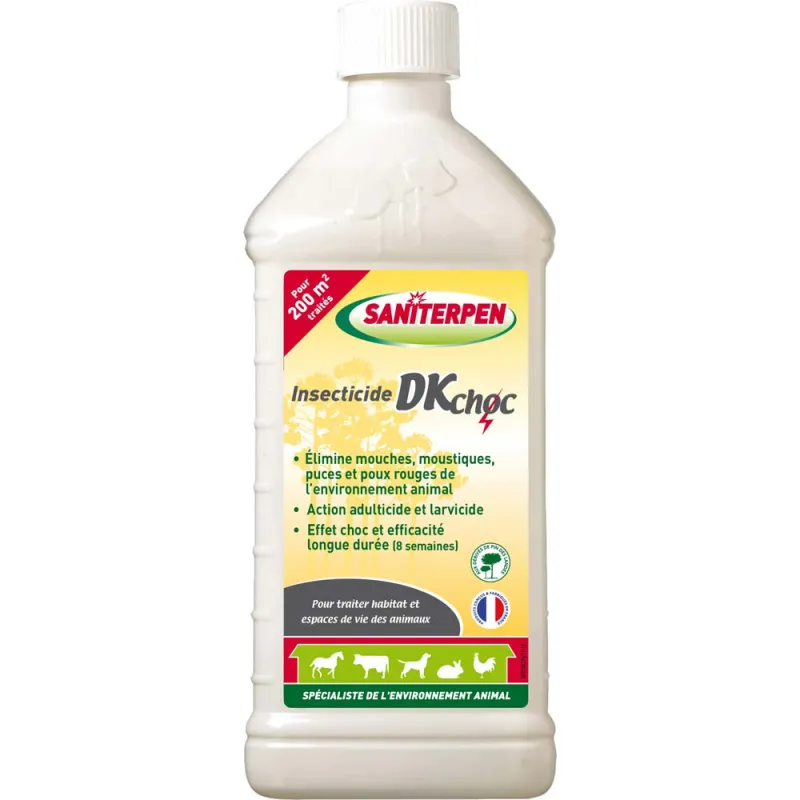 Insecticide Spécial Locaux d'Elevage DK choc 1L saniterpen Insecticide Spécial Locaux d'Elevage DK choc 1L saniterpen