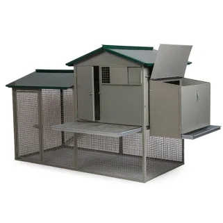 Grand poulailler métal galvanisé 3/4 poules 200X80X120 cm