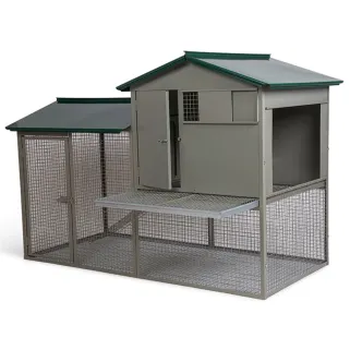 Grand poulailler métal galvanisé 3/4 poules 200X80X120 cm