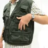 Gilet de pêche premium 12 poches intérieur écossais Gilet de pêche premium 12 poches intérieur écossais