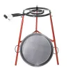 Set cuisson poêle paella Ø46cm brûleur à gaz 30cm trépied 73cm