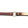 Collier à graver sur plaque laiton cuir noisette 4 tailles 