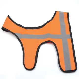 Gilet orange fluo bande réfléchissantes pour chien 3 tailles