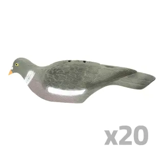 Lot de 20 Pigeons ramier en coquille léger