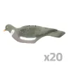 Lot de 20 Pigeons ramier en coquille léger Lot de 20 Pigeons ramier en coquille léger