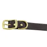 Collier à graver sur plaque laiton cuir chocolat 4 tailles 