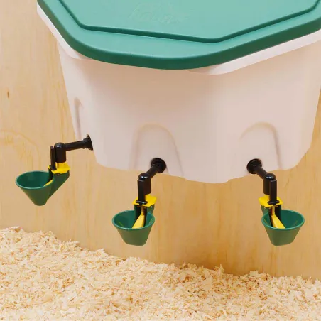 Abreuvoir fixation murale AviAqua 8L + 3 coupelles à flotteur Olba