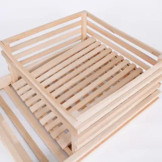 Tiroir de réserve à pomme de terre pour garde manger en bois