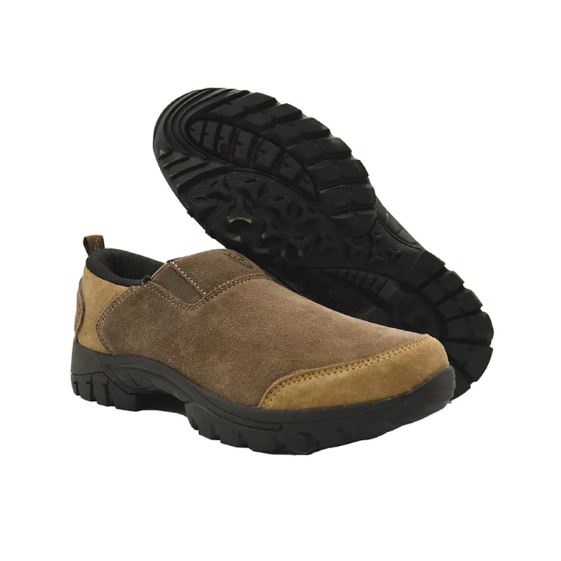 Sabots Montana cuir suédé chocolat / taupe 39 à 46