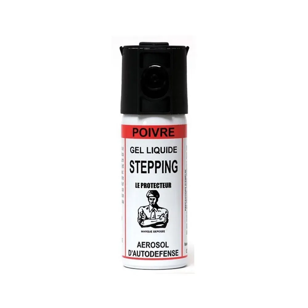 Un aérosol de gel au poivre Le Protecteur de 50 ml, proposé par lot de cinq