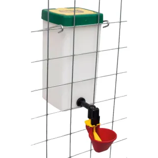Abreuvoir de cage à coupelle large 1L à l'unité ou par lot de 5