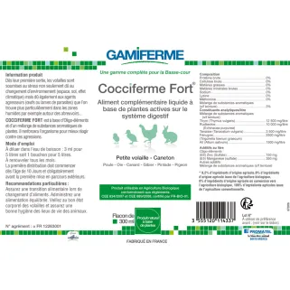 Cocciferme fort complément alimentaire pour volaille 300ml - GAMIFERME