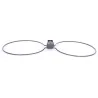 Mangeoire chien sur pied réglable 43 cm + 2 gamelles 2800 ml