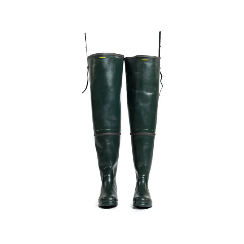 Cuissardes robustes caoutchouc doublé néoprène 3mm vert 39 à 47 Cuissardes robustes caoutchouc doublé néoprène 3mm vert 39 à 47